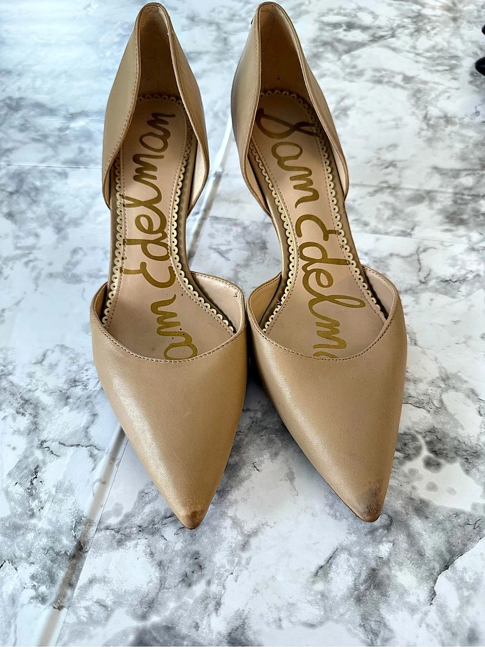 Sam Edelman Hazel Pointed Toe Stiletto Pump Pumps in Tan
